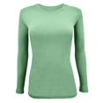 thumbnail image 2 of ACTIVE UNIFORMS Women's Under Scrub Tee Crew Neck Long Sleeve T-Shirt 2 - Pack (Meadow Green, X-Large), 2 of 6
