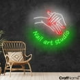 thumbnail image 2 of Craftnamesign Nail Art Studio Neon Light Sign, Beauty Salon Decor, Nail Room Wall Art, 2 of 5