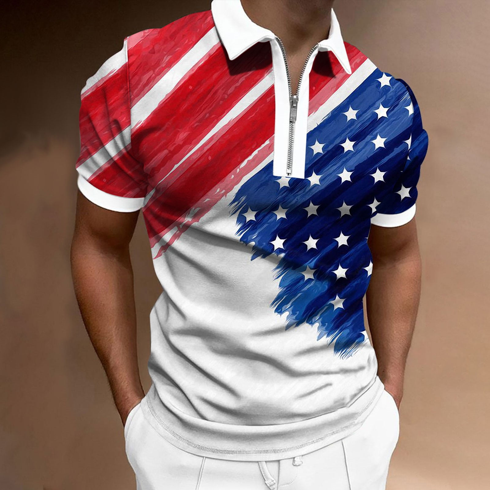 American flag polo shirt 2025