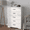 White - 5 Drawer, variant on Kicctian 5 Drawer Dresser for Bedroom, Farmhouse Chest of Drawer with Metal Handles, Modern Wooden Storage Cabinet for Living Room, Hallway, Entryway, Grey/Brown Contrast