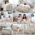 thumbnail image 5 of 3 Piece Pastoral Botanical Duvet Cover Set Full Size,Microfiber Comforter/Quilt Cover with Corner Ties and 2 Pillowcases,Vintage Mushroom Spring Summer Flowers All Season Bedding with Zipper Closure, 5 of 8