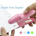 thumbnail image 2 of Hand-Held Safe Staple Staple-Free Without Staples Stapler 7 Sheets Capacity Paper Stapler Office Bookbinding Supplies, 2 of 10