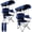 Navy, variant on SUNSPIRE Folding Beach Chair with Canopy Shade, Portable Outdoor Camping Chair with Cup Holder, Side Pocket, Heavy Duty Frame, 330 lb Capacity, Navy, 2 Pack