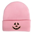 thumbnail image 4 of Halloween Pumpkin Knitted Beanie Hat Winter Thick Warm Soft Cute Hat for Halloween Pink Free Size, 4 of 6