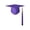 Purple, variant on Matte Graduation Cap With 2026 Tassel Academic Graduation Hat Ceremonies For Adult Navy