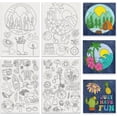 thumbnail image 1 of 4 Sheets 60Pcs Boho Elements Water Soluble Hand Sewing Stabilizers Summer Spring Pattern Tear Away Embroidery Stabilizers for Carves Shirts Coats Bags Towels, 1 of 7
