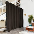 thumbnail image 3 of Room Divider Curtain, 8ft Tall X 10ft Wide (Dark Chocolate), 3 of 6