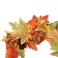 thumbnail image 4 of Wangscanis Halloween Simulation Garland, Maple Leaf Pine Cone Burlap Bow, 4 of 9