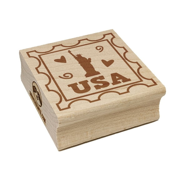 USA United States of America Passport Travel Square Rubber Stamp Stamping Scrapbooking Crafting - Small 1.25in