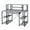 Gray, variant on GZXS 47" Modern Computer Desk with Storage Hutch, Open Shelves and 1 Drawer, Industrial Writing Workstation for Home Office, Black