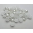 thumbnail image 2 of U8MO 500 Pure White Half Pearl Bead 8mm Flat Back Round Gems Scrapbook Craft, 2 of 4