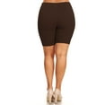 thumbnail image 3 of Women's Plus Size Workout Elastic High Waist Basic Active Yoga Casual Biker Shorts Pants, 3 of 3