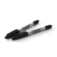 Sharpie Twin Tip Permanent Markers, Fine and Ultra Fine, Black, 12 Pack