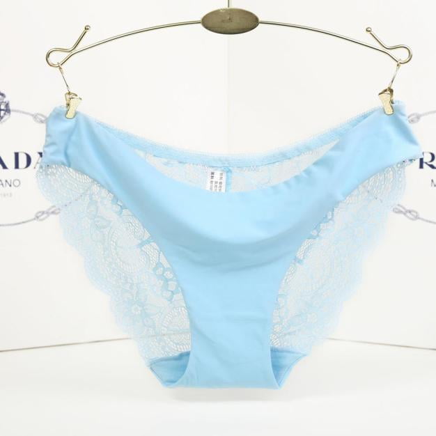 Lopecy-Sta Women lace Panties Seamless Cotton Panty Hollow briefs Underwear  Blue/S Savings Clearance Underwear Women Birthday Gift Blue