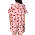 thumbnail image 3 of Lsque Flowers And Ladybugs Women's Short-Sleeved Pajama Set - 2 Piece Soft and Lightweight Sleepwear Set-, 3 of 9
