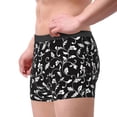 thumbnail image 3 of Kdxio Men's Boxer Briefs with Black White Leaves Print - Comfortable and Breathable Underwear for Everyday Wear, 3 of 7