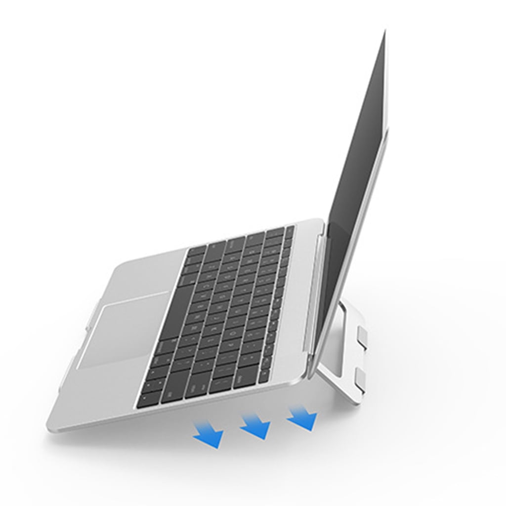 WINDLAND Ergonomic Angel Adjustable Computer Stand Lightweight Aluminum Laptop Holder for w/Heat-Vent to Elevate Laptop 12-15.6"