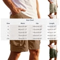 thumbnail image 3 of Nmnitkp Mens Shorts Casual Cargo Shorts Elastic Waist Drawstring Multi-Pocket Lightweight Summer Outdoor Work Shorts Coffee,S, 3 of 9