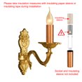 thumbnail image 4 of Uxcell E12 Candle Socket Covers, 2.4 Inch Tall Chandelier Sleeves Candelabra Base Holder, Red Bronze 6 Pack, 4 of 5