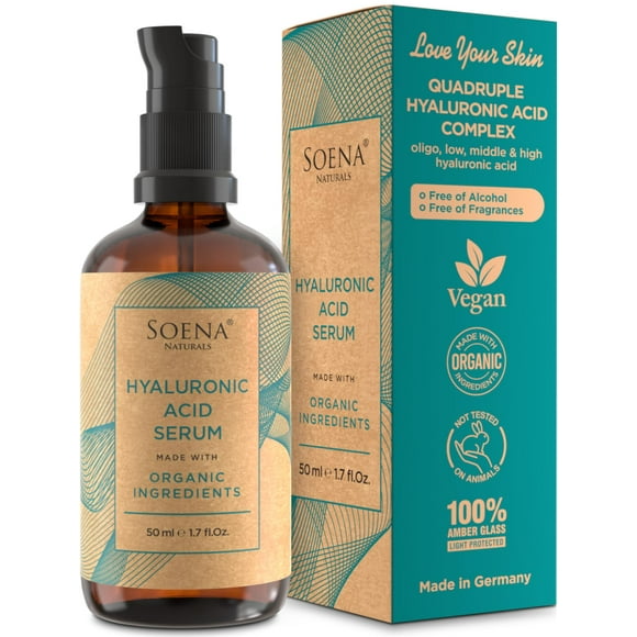 Sérum de ácido hialurónico Soena Naturals Organic Antienvejecimiento