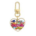 thumbnail image 1 of Kangaroo Harbour Bridge Australia Graffiti Gold Heart Keychain Metal Keyring Holder, 1 of 3