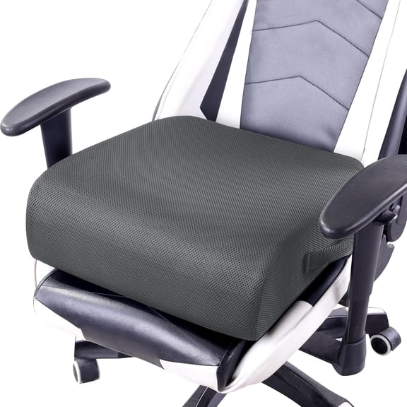 Office Chair Booster Seat Cushion to Raise Seat Height for Pain Relief, Extra Thick Chair Cushions, 18 x 16 x 6 inch Non Slip Memory Foam Thick Cushion with Carry Handle