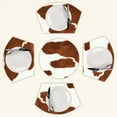 thumbnail image 2 of Cow Print Texture Round Table Placemats Set Of 5 Wedge Table Mats Washable Heat Resistant Place Mat For Dining Table Kitchen Farmhouse Restaurant, 2 of 6