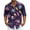 Dark Purple, variant on LNZGNM Mens Mardi Gras Carnival Shirt Lapel Printed Button Up Shirt Big and Tall Long Sleeve T-Shirts Stylish Mardi Gras Top,Dark Blue 3XL