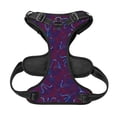 thumbnail image 5 of Purple Symbol Graffiti Dog Harness, Pet Dog Out to Prevent Break Free Leash, Adjustable, Easy to Wear, Large, 5 of 9