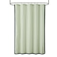thumbnail image 2 of Beautiful Skinny Stripe Sage Green + Nightshadow Blue Shower Curtain by Drew Barrymore, 72" x 72", 2 of 5