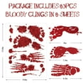 thumbnail image 2 of 8 Sheets Halloween Bloody Handprint Footprint Floor Clings Decorations,84 PCS Halloween Bloody Window Stickers Scary Horrible Halloween Wall Decal Floor Clings, 2 of 8