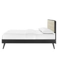 thumbnail image 6 of Platform Bed Frame, Full Size, Wood, Black Beige, Modern Contemporary Urban Design, Bedroom Master Guest Suite, 6 of 10