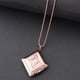 thumbnail image 1 of Rhombus Metal Brass Grabado Foto Locket Mensaje Foto DIY Collar Colgante, Plata / , tal se describe Salvador Rhombus Lockets Necklace, 1 of 10