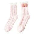 thumbnail image 1 of Calcetines de mujer, calcetines de forro polar, bonitos calcetines para dormir, calcetines cálidos de invierno para senderismo. Rosa, 1 of 9