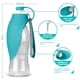 thumbnail image 3 of Botella de agua para perros, dispensador de agua portátil a prueba de fugas con taza y plato para caminar al aire libre, botella de agua de 580 ml para perros y gatos (azul) TUNC Sencillez, 3 of 5