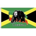 thumbnail image 1 of QIFEIHA Bob Marley Freedom Jamaica Reggae Rasta Drapeau Bannière 3x5 Pieds, 1 of 3