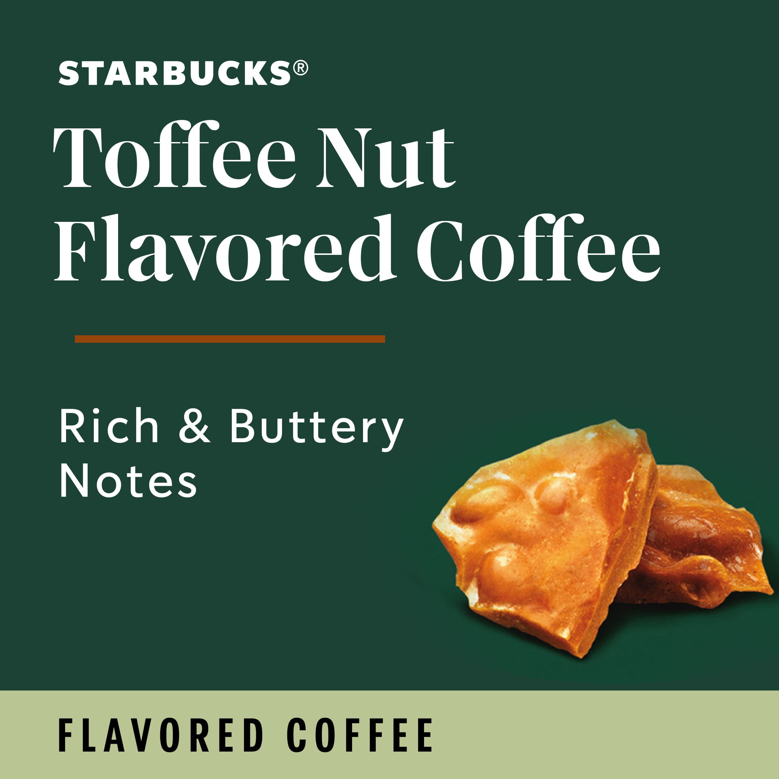 Pack of 2 - Starbucks Coffee Company Starbucks Flavored Ground Coffee K-Cup Pods, Toffeenut, Signature Collection, 100% Arabica Coffee, Recyclable K-Cups, 10 K-Cup Pods/Box (Pack Of 2 Boxes)
