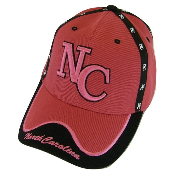 North Carolina Men's Adjustable Baseball Cap (Hot Pink/Black)