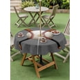thumbnail image 5 of Outdoor Tablecloth with Umbrella Hole, Gray Baseball Spillproof Waterproof Outdoor Table Cover, Modern Sport Games Watercolor Patio Tablecloths for Party/Garden/Picnic, Round 54 inch, 5 of 9