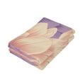 thumbnail image 3 of Dahlia Hand Painted Hand Towel Absorbent Bath Towels for Bathroom Sports Gym 28" x 14" Set of 2, 3 of 8