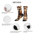 thumbnail image 5 of Women's Men's Dark Giraffe Print Colorful Novelty Pattern Crew Athletic Socks, 5 of 7