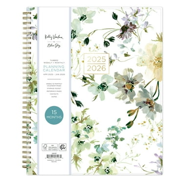 Kelly Ventura for Blue Sky Monthly Weekly (8.5" x 11") Peach Blue 15-Month (April 2025 - June 2026)
