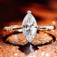 thumbnail image 2 of solitaire jewels 1.5CT Vintage Style Marquise Moissanit Engagement Ring For Women, 14K Yellow Gold, 2 of 7