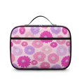thumbnail image 2 of Geometric Flower and Dahlia Pink Insulated Lunch Bag Teens,Bento School Lunch Bag for Teens for Work,Picnic or Travel 10.6x7.7x4.3 Inches,12 Can Capacity, 2 of 6