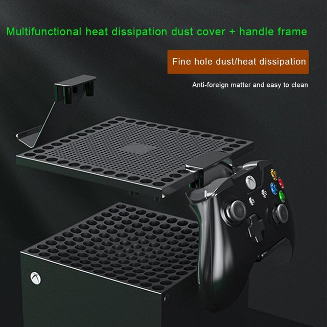 Support de Manette avec Couvercle Antipoussière Compatible pour Manette Xbox Series, Support de Console X, Accessoires de Montage sur Pied