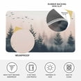 thumbnail image 4 of Rustic Foggy Forest Doormat Outdoor Entrance 24"x36", Watercolor Trees Birds Landscape Absorb Moisture Dirt Door Mats, Non-Slip Rubber Backing Floor Mats Indoor, Low-Profile Front Door Rugs, 4 of 9