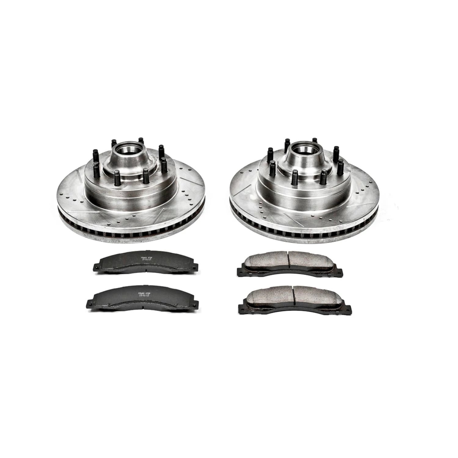 PowerStop Front Z23 Evolution Sport Carbon-Fiber Ceramic Brake Pad and Drilled & Slotted Rotor Kit Fits: FORD Select Models K4716