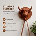 thumbnail image 4 of ZhangC Highland Cow Head Wall Hook, 3 Inch Decorative Plastic Coat Hook, Wall Mounted Organizer for Hats, Bags, Towels and Keys, Farmhouse Entryway Home Decor, 4 of 9