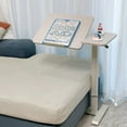 thumbnail image 3 of YINGYING Adjustable Overbed Bedside Table, Rolling Laptop Stand Tilting Standing Desk with Wheels Tray Table, 3 of 13