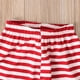 thumbnail image 5 of Conjuntos de ropa de manga larga con camiseta de Papá Noel y pantalones a rayas para bebés y niñas de Navidad, 5 of 5